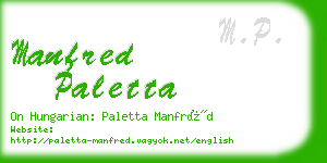 manfred paletta business card